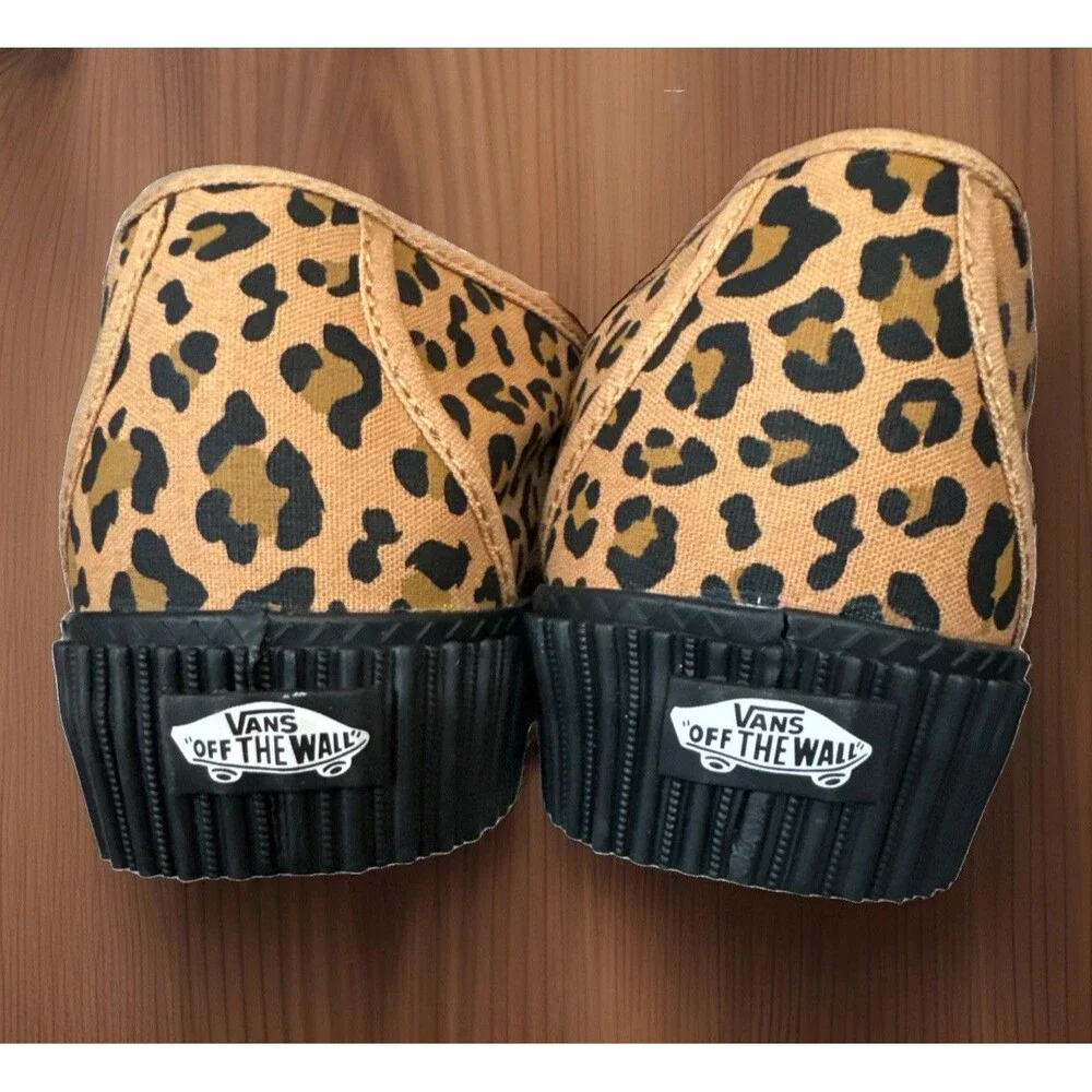 Vans Mary Jane Creeper Leopard Print Shoes Men/12 W/14 Grunge Core Punk Rare
